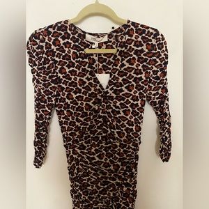 DVF NWT cheetah print dress